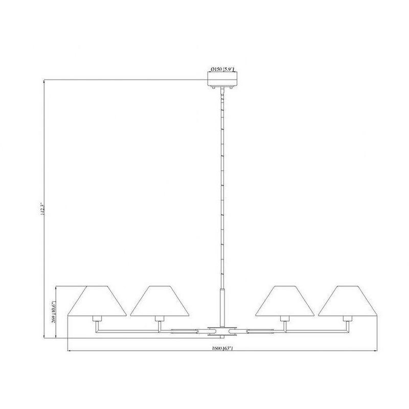 Z-Lite Leila 6 - Light Chandelier in  Brushed Nickel