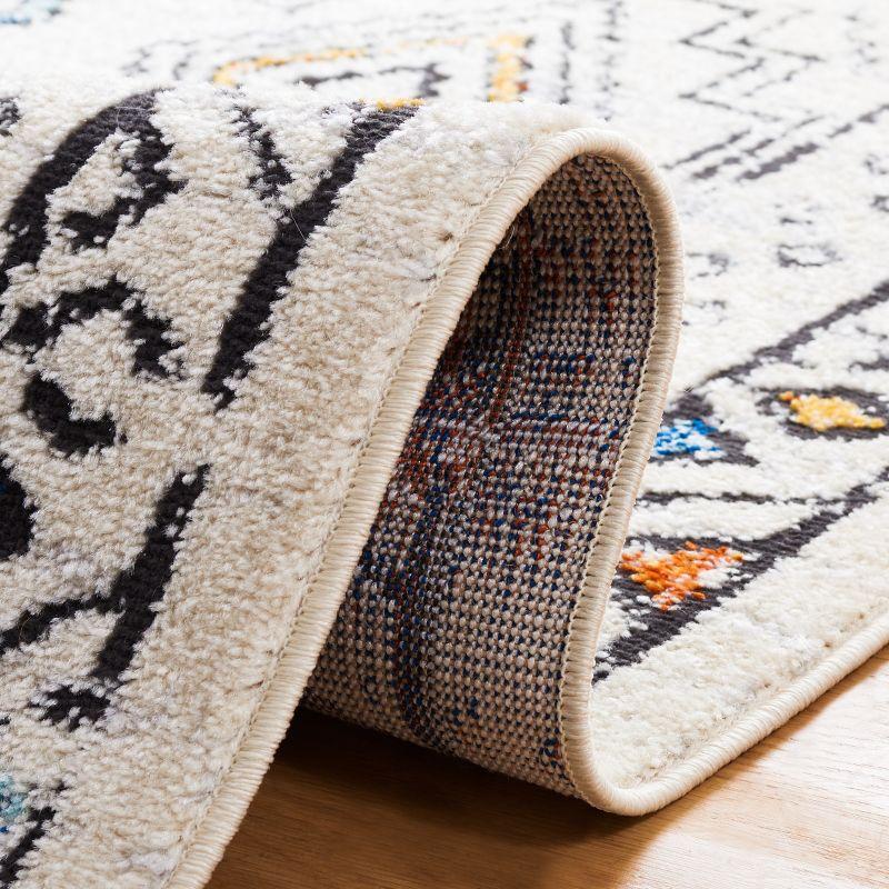 Tulum TUL662 Power Loomed Indoor Area Rug - Ivory Grey/Blue Rust - 8'x10' - Safavieh