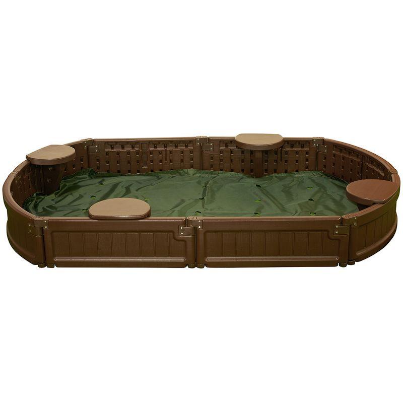 Vandue Corporation 72'' x 8.25'' Plastic Round Sandbox with Cover