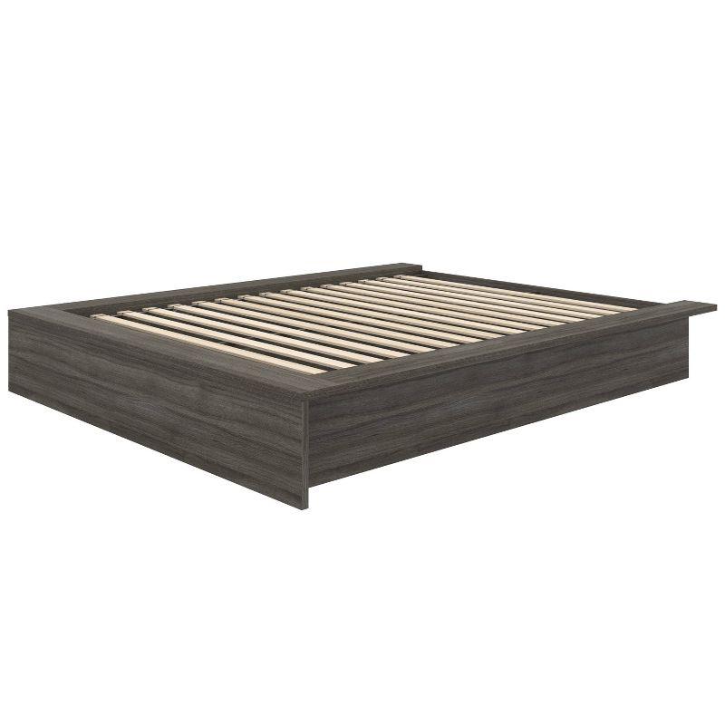 Nexera Queen James Platform Bed Gray