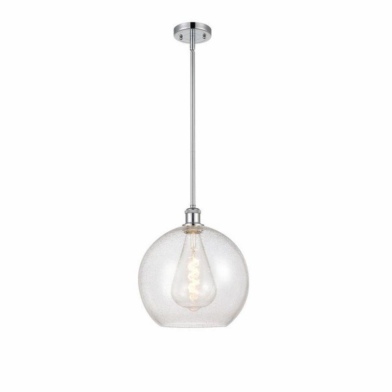 Athens 14" Polished Chrome Mini Pendant with Glass Shade