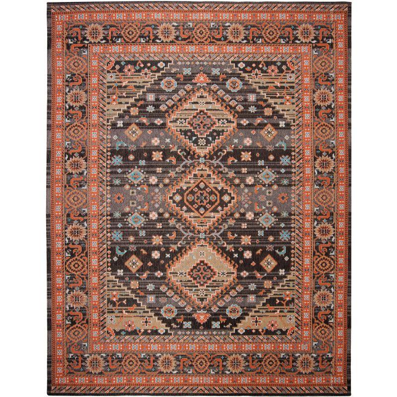 Classic Vintage CLV114 Power Loomed Area Rug - Black/Rust - 8'x10' - Safavieh.