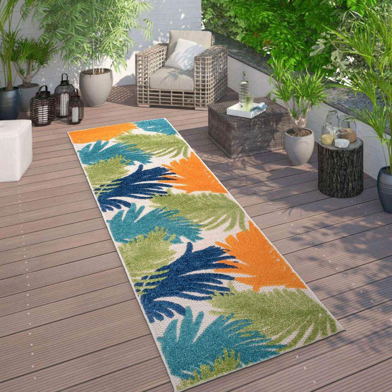 World Rug Gallery Tropical Floral Indoor/Outdoor Area Rug