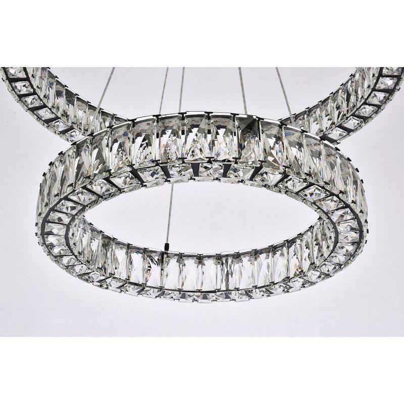 Elegant Lighting Monroe 2 - Light Chandelier in  Black
