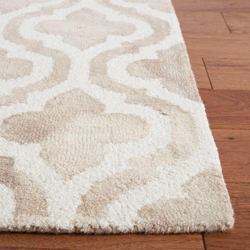 Luxe Beige and Ivory Hand-Tufted Wool Area Rug - 27"x5"