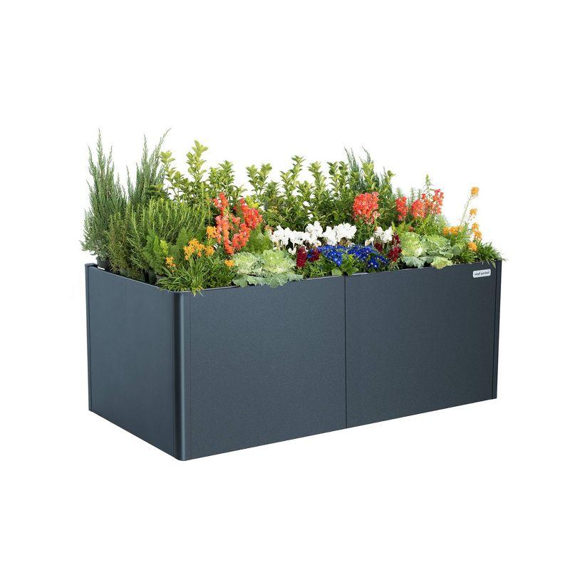 Modern 32" Tall Metal Outdoor Long Planter Box