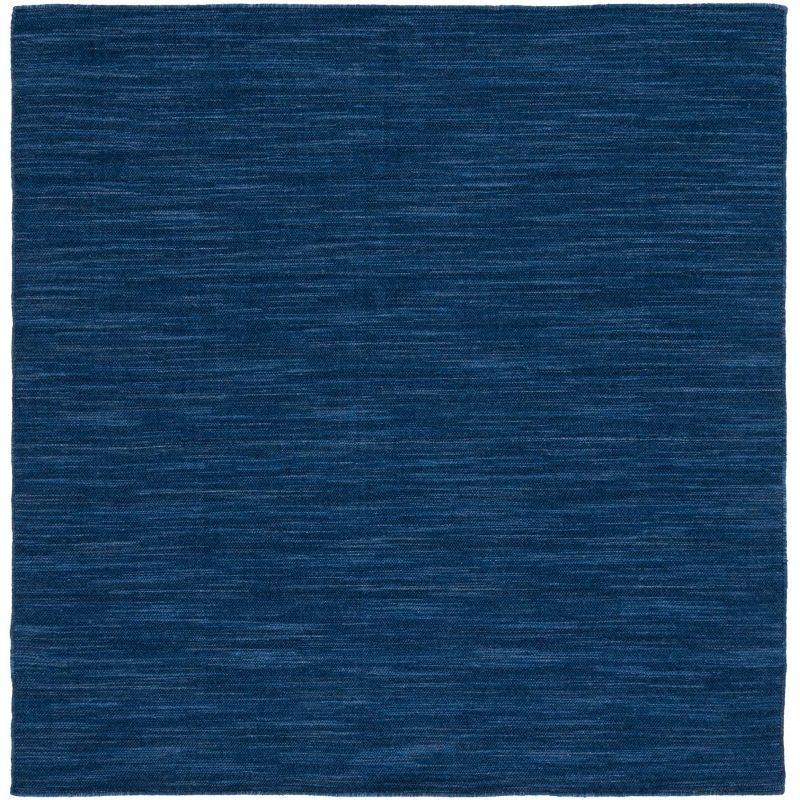 Kilim KLM125 Hand Woven Area Rug - Navy/Blue - 6'x6' - Safavieh