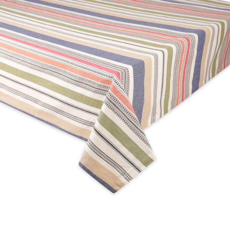 Design Imports  Stripe Tablecloth, Warm Stripe, 60X104"