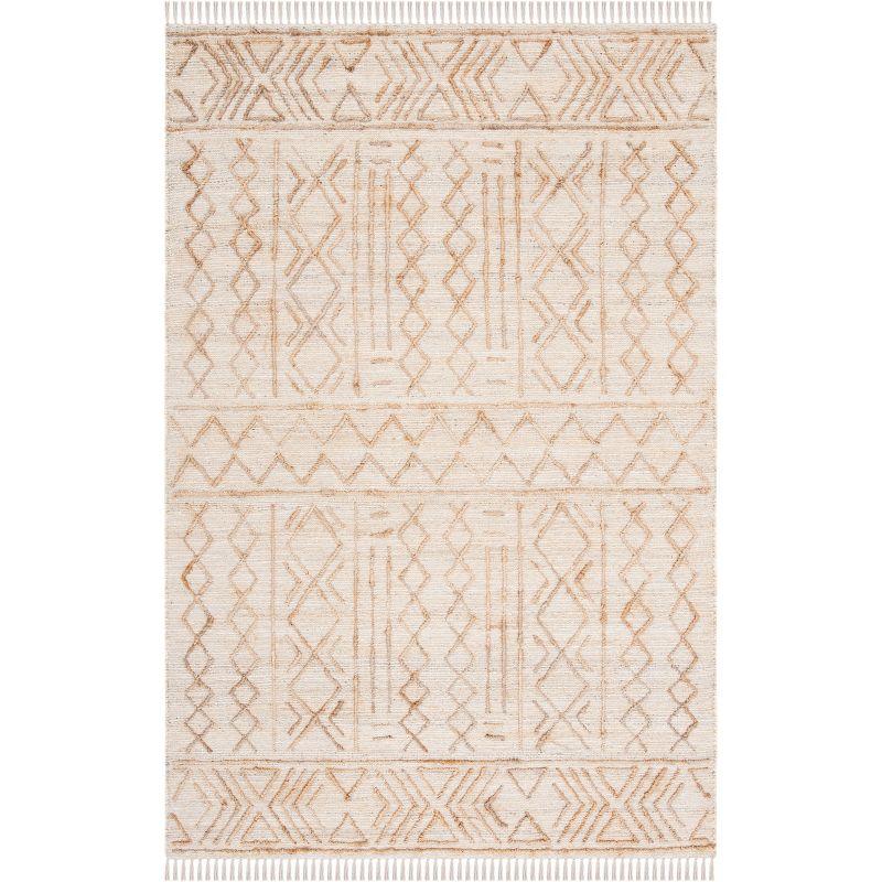 Natural Fiber NFB409 Hand Loomed Indoor Area Rug - Natural/Beige - 5'x8' - Safavieh