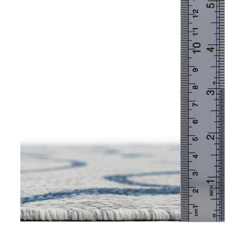 Unique Loom 7' 0 x 10' 0 Rectangle Indoor/Outdoor Botanical Gray Area Rug