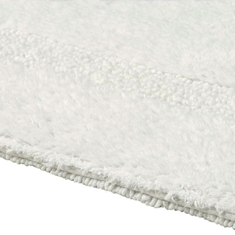 Better Trends Lux 100% Cotton Tufted Solid Reversible Bath Rug Set 2 PC (17" x 24" | 24" x 40") - Ivory