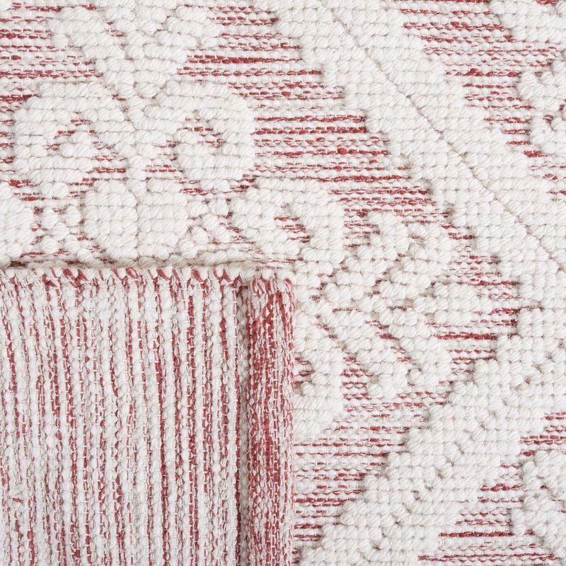 Vermont VRM306 Hand Woven Indoor Area Rug - Ivory/Red - 6'x9' - Safavieh