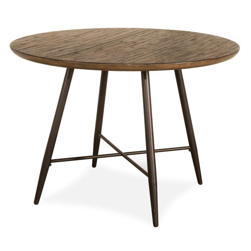 Forest Hill Round Dining Table Wood Brown - Hillsdale Furniture: Mid-Century, 4-Point Leg, Seats 4