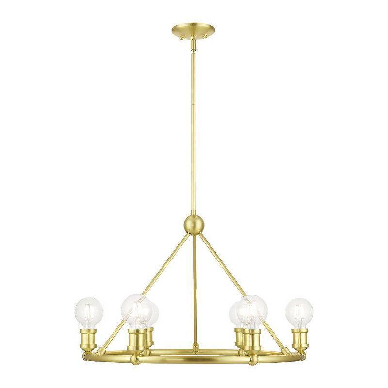 Livex Lighting Lansdale 6 - Light Chandelier in  Satin Brass