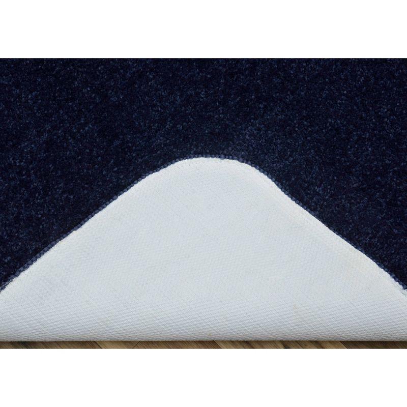 17"x24" Gramercy Washable Bath Rug Navy - Garland Rug: Non-Slip, Tufted, Quick-Dry Bath Mat