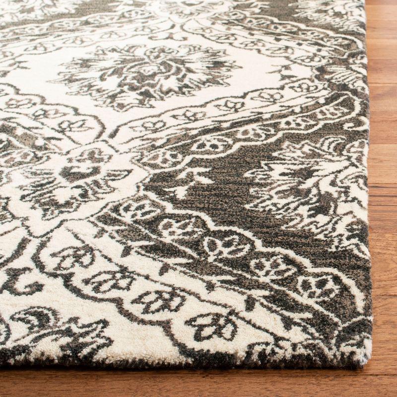Blossom BLM601 Hand Tufted Area Rug - Charcoal/Ivory - 6'x6' - Safavieh.