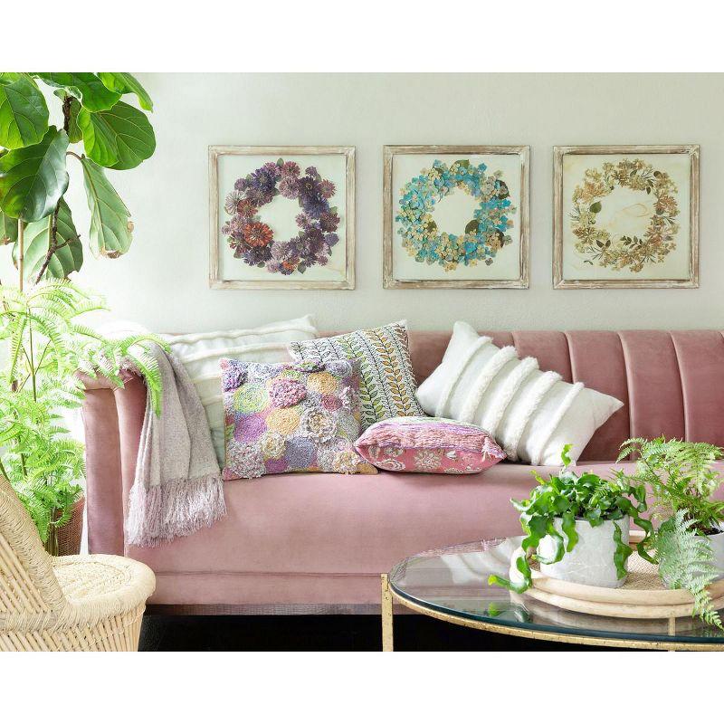 Park Hill Collection Texture Stripe Alpaca Wool Square Pillow Cover