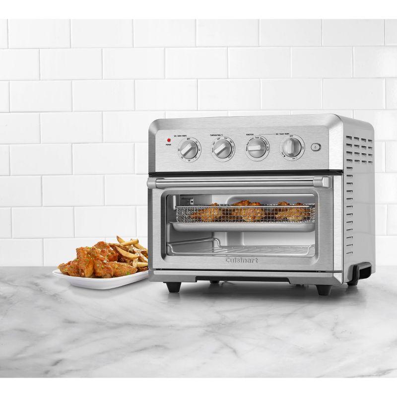 Cuisinart Air Fryer Toaster Oven Stainless Steel CTOA-122: 1800W, Convection Bake, Broiler, Cool Touch, 3-Year Warranty