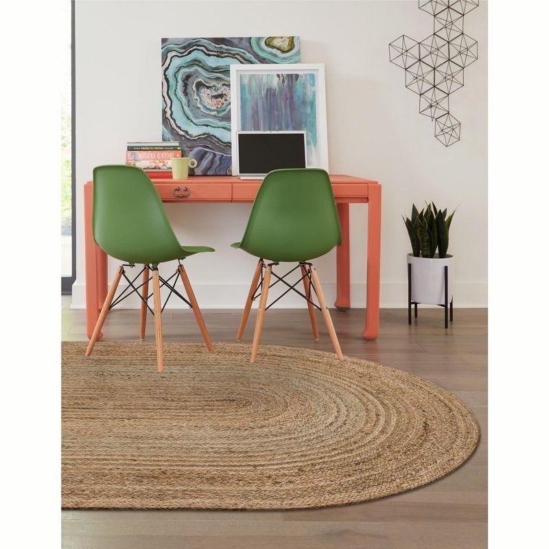 Unique Loom 4' 1 x 6' 1 Dhaka Braided Jute Oval Area Rug
