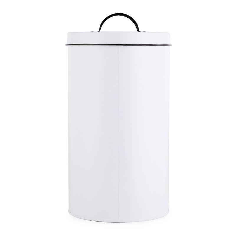 Outshine Co Outshine White Farmhouse Dog Food Bin Storage Container Cute Pet Food And Treat Canister With Lid & Reviews | Wayfair