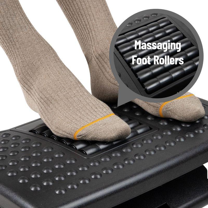 Mind Reader Mind Reader Foot Rest, Under Desk at Work, Ergonomic, Height Adjustable, Plastic, 18"L x 13"W x 6.75"H