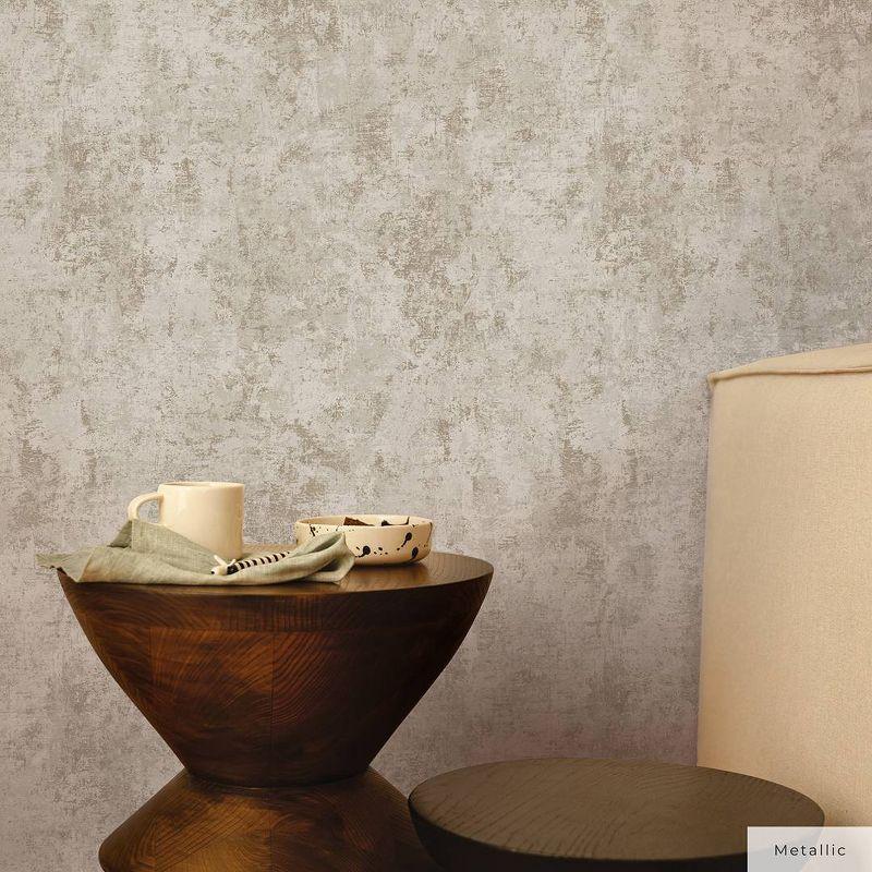 Tempaper & Co. Distressed Gold Removable Peel and Stick Wallpaper, Pearl Leaf, 28 sq ft