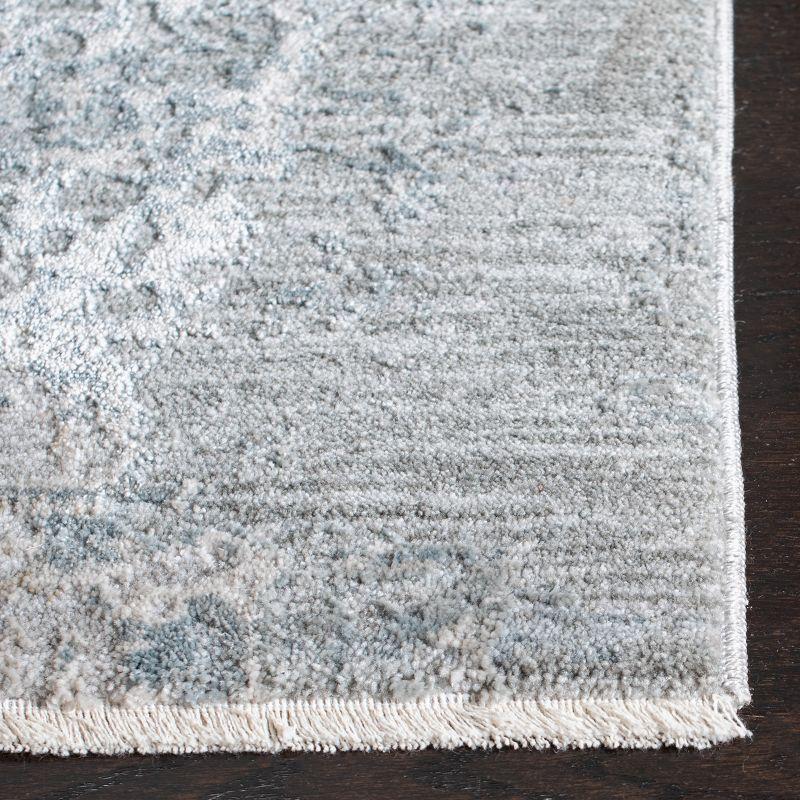 Valencia Blue Hand-Knotted Synthetic 4' x 6' Area Rug