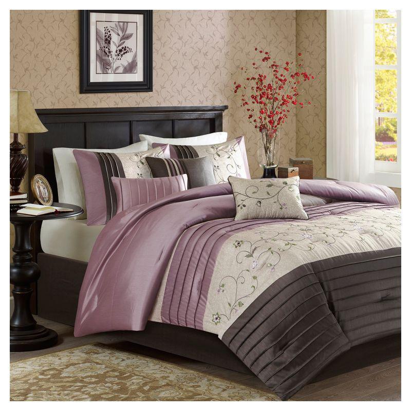 Serene Embroidered 7 Piece Comforter Set