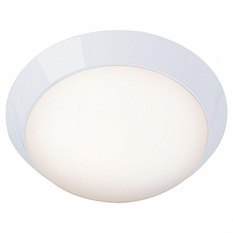 White Glass 11-inch Indoor/Outdoor Flush Mount Light