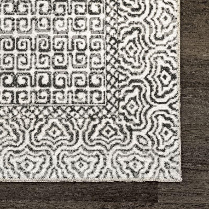 Nuloom Hart Abstract Pet Friendly Machine Washable Area Rug, 8' x 10', Grey