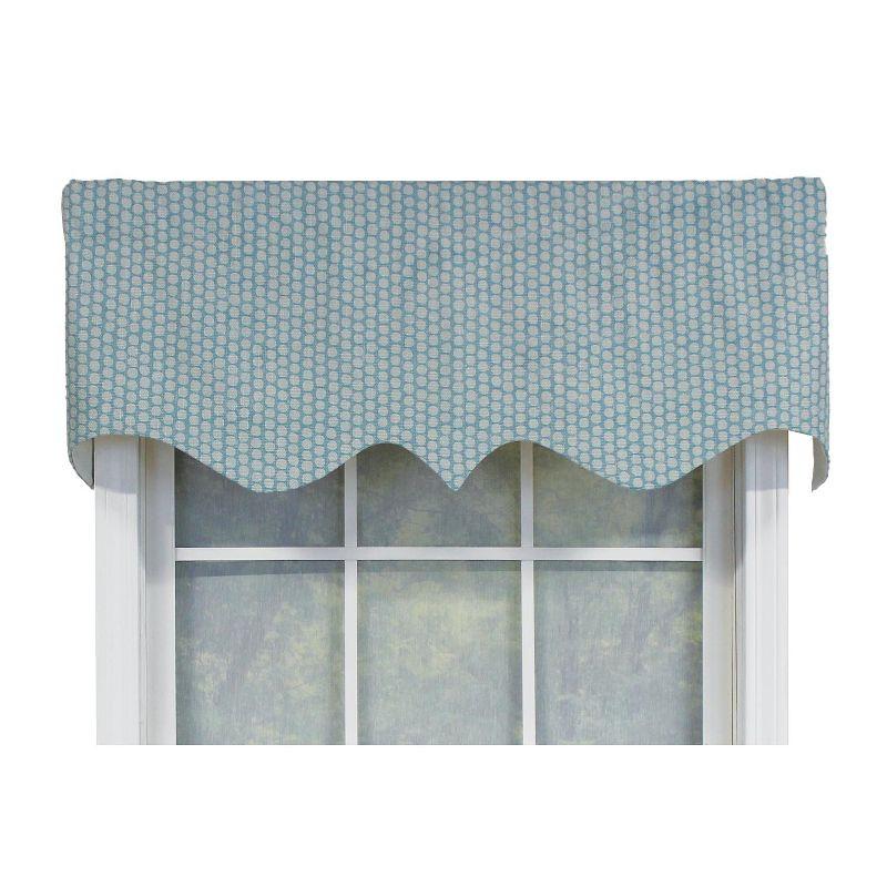 Spa Blue Cotton Sateen Rod Pocket Window Valance