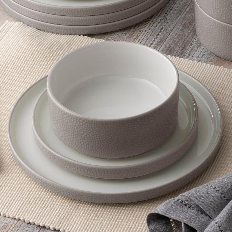 Noritake Colortex Stone 12-Piece Dinnerware Set, Service for 4