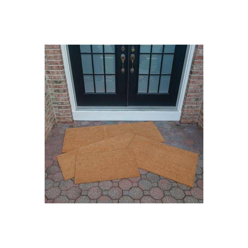 Indoor/Outdoor Coir Doormat Natural/Black - Entryways