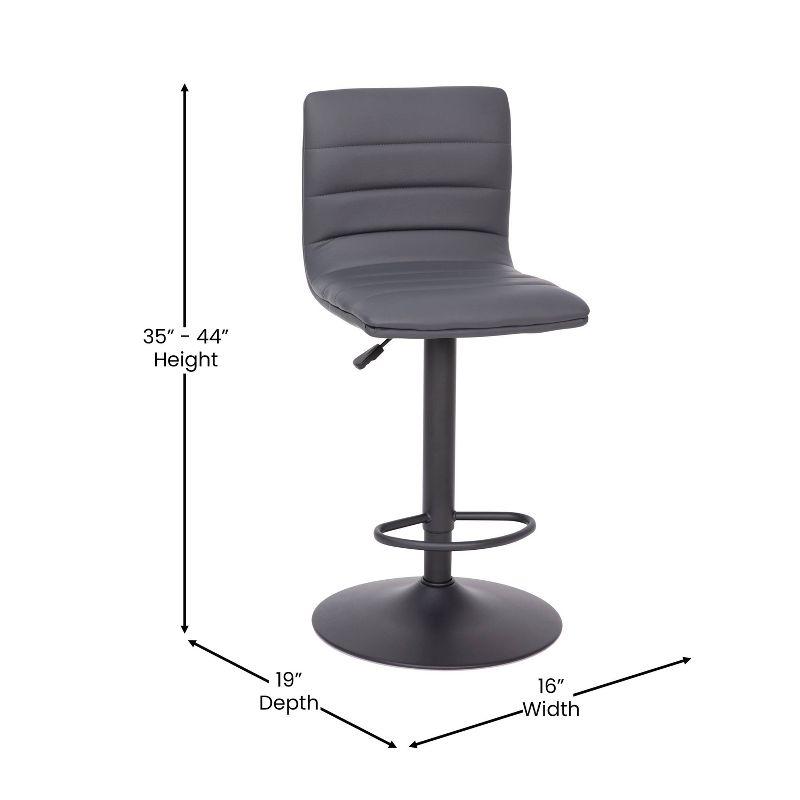 Taylor & Logan Rochester Swivel Upholstered Adjustable Height Counter Stool with Metal Frame