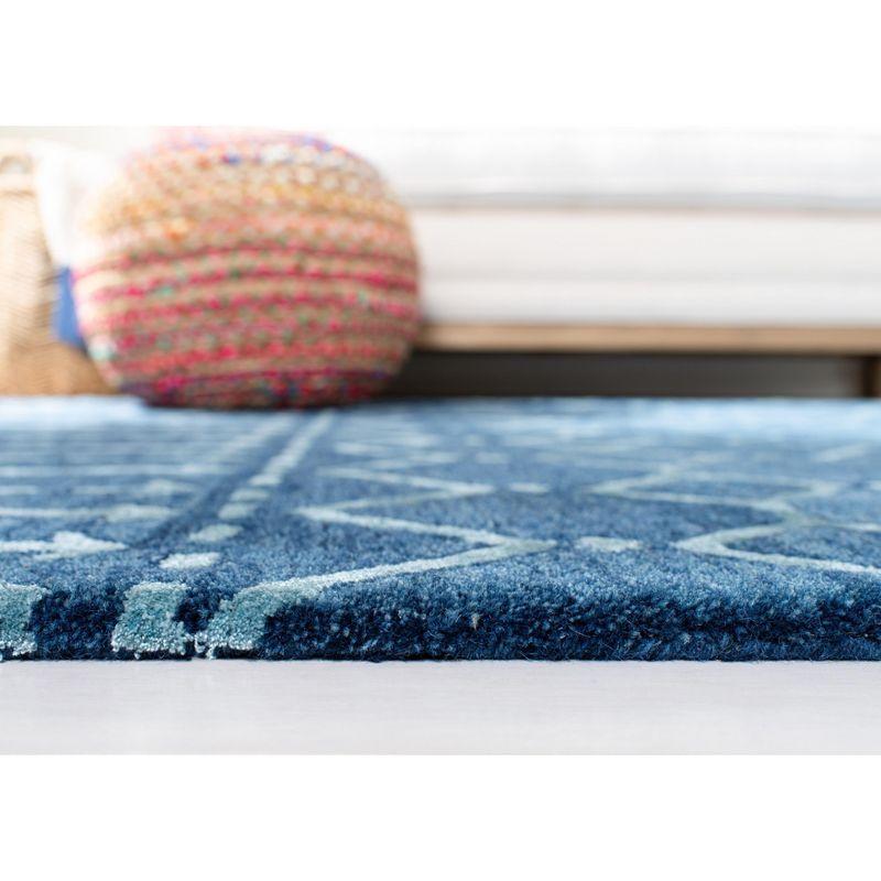 Himalaya HIM903 Handmade Area Rug - 8'x8' - Navy/Silver - Safavieh