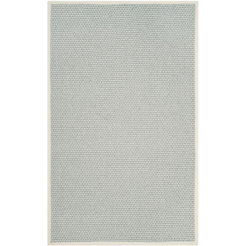 Hand-Knotted Silver & Grey Sisal 5' x 8' Area Rug