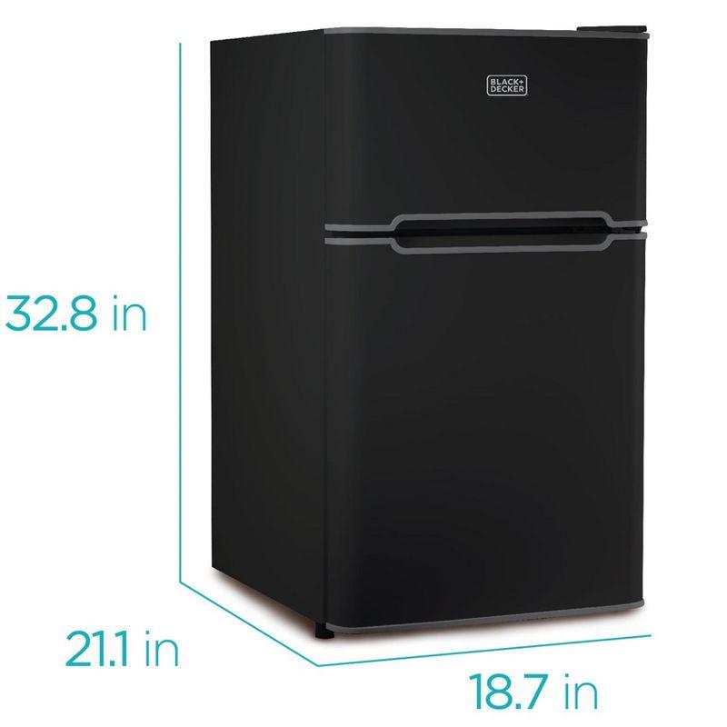 BLACK+DECKER Black + Decker 3.1 cu. ft. Freestanding Mini Fridge with Freezer