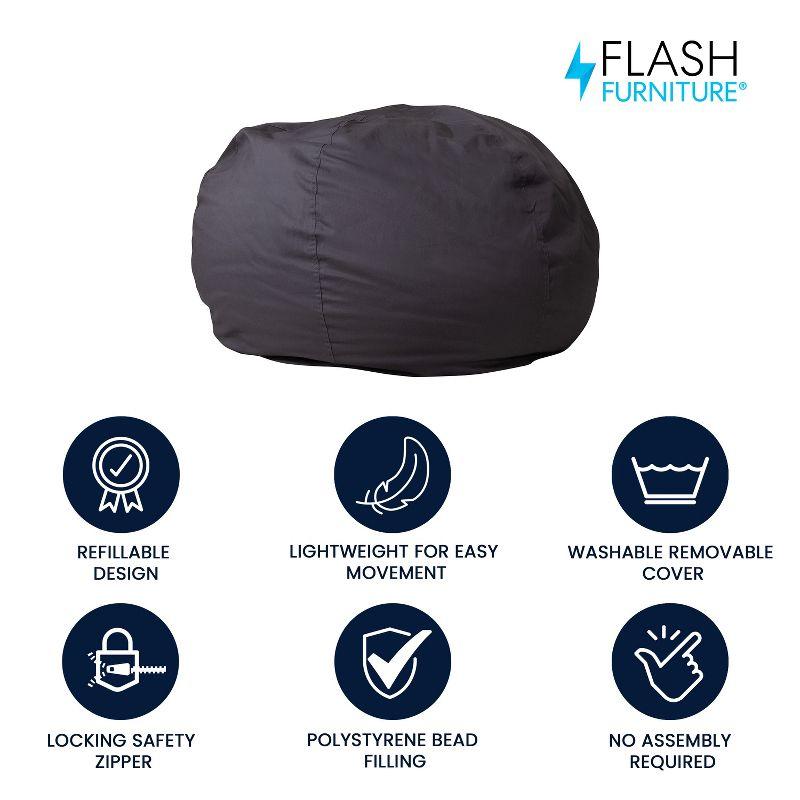 Flash Furniture Oversized Bean Bag Chair for Kids and Adults