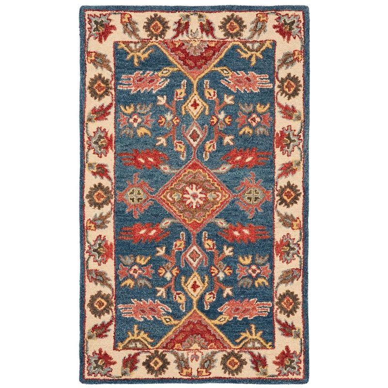 Antiquity AT506 Hand Tufted Accent Rug - Blue/Red - 2'x3' - Safavieh.