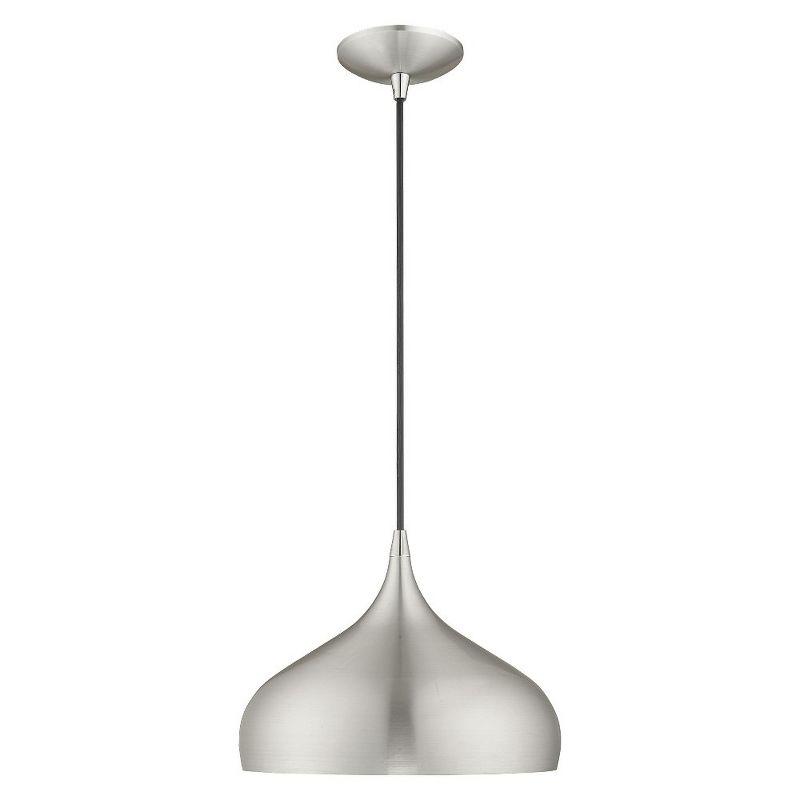 Livex Lighting Amador 1 - Light Pendant in  Brushed Aluminum