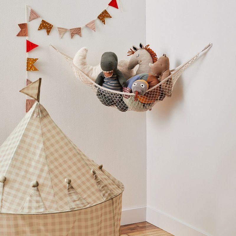 3 Sprouts 3 Sprouts - Toy Hammock for Stuffed Toys with Hooks - Beige