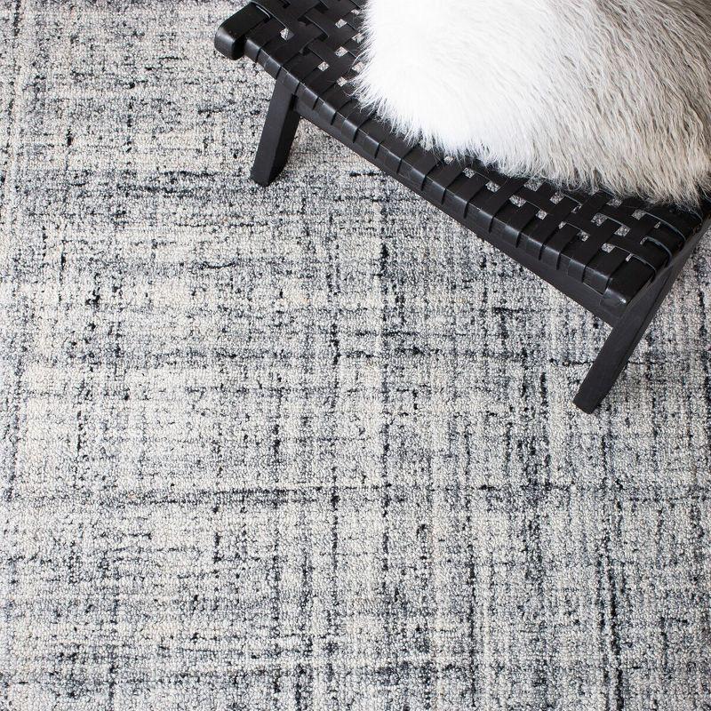 Abstract ABT141 Handmade Indoor Area Rug - Grey/Black - 8'x10' - Safavieh