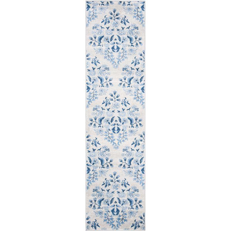 Brentwood BNT856 Power Loomed Runner Rug - Cream/Blue - 2'x8' - Safavieh.