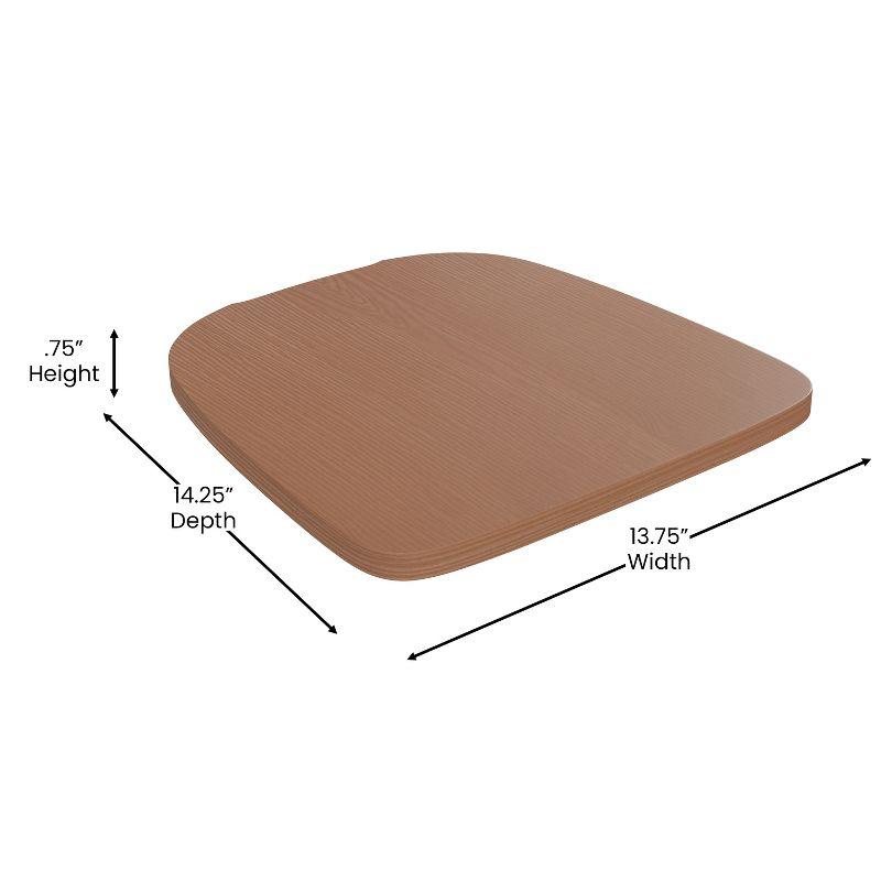 Flash Furniture Lincoln 24'' High Silver Antique Finish with Clear Coat Indoor Counter Height Stool with Back and Teak Poly Resin Wood Seat