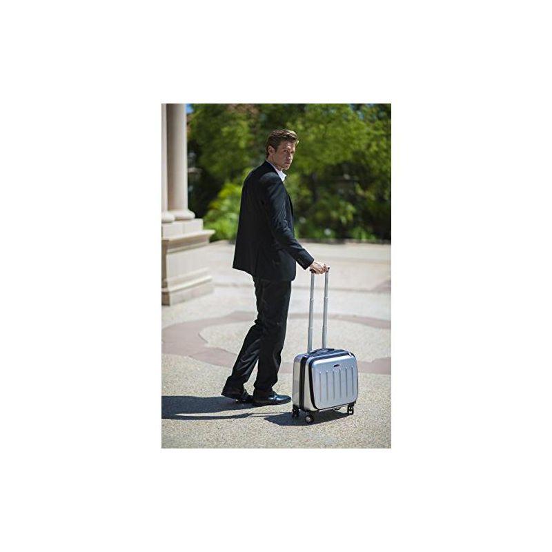 Rockland Revolution Hardside Rolling Computer Case Blue Carry-On 17-Inch