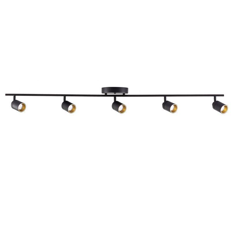 Shura Black and Gold 5-Head LED Track Light