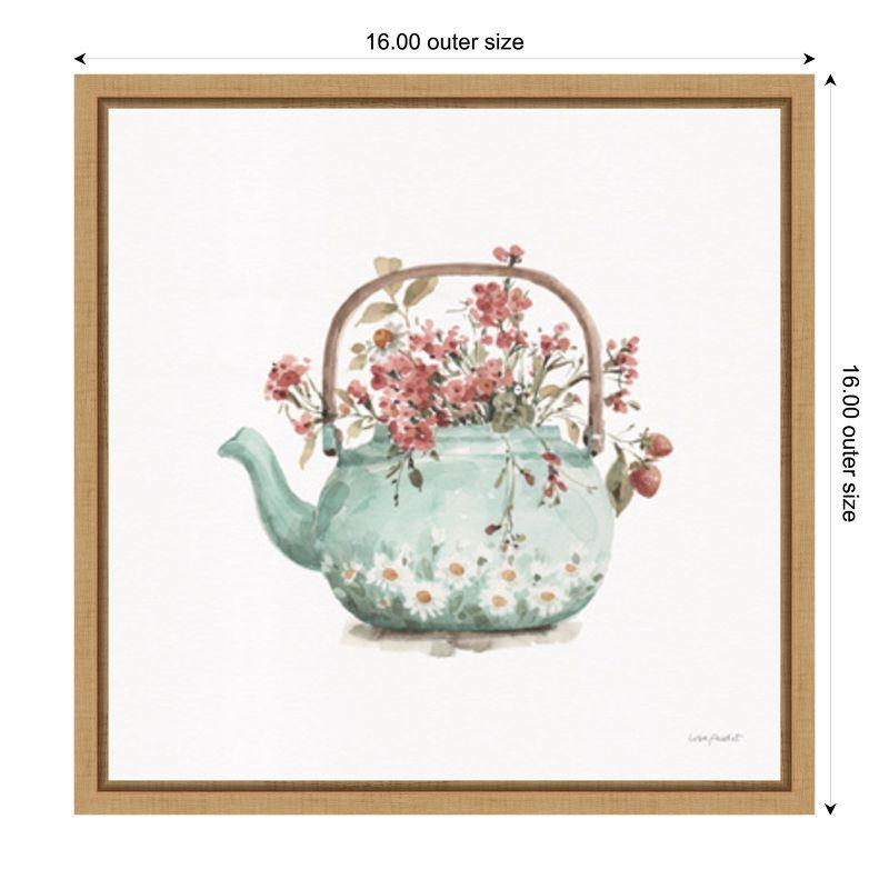 Lisa Audit Garden Tea 03 Canvas Print with Maple Frame