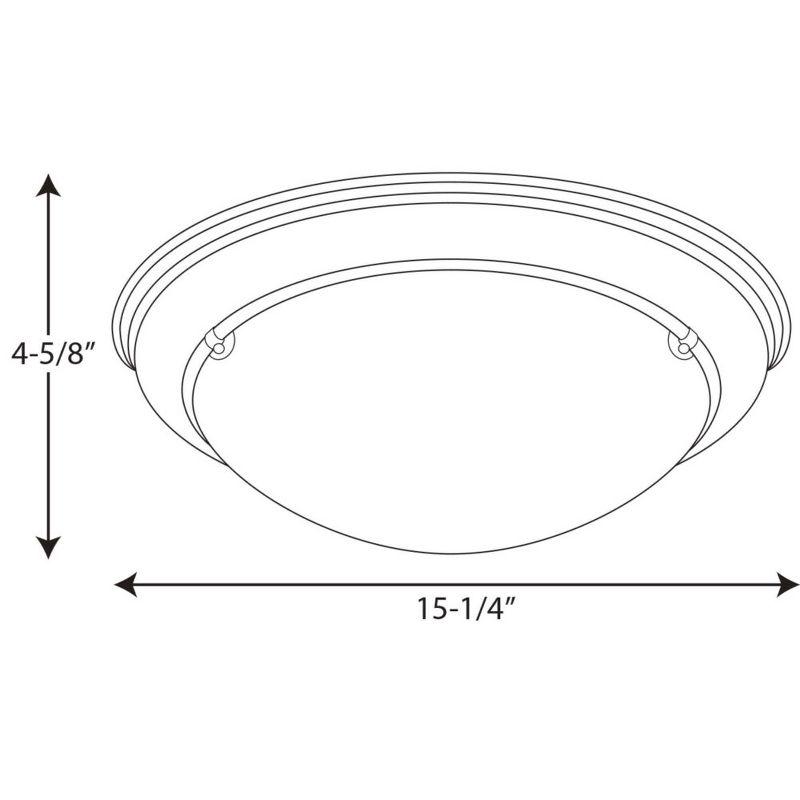 Eclipse Brushed Nickel Flush Mount Ceiling Light with Satin White Glass