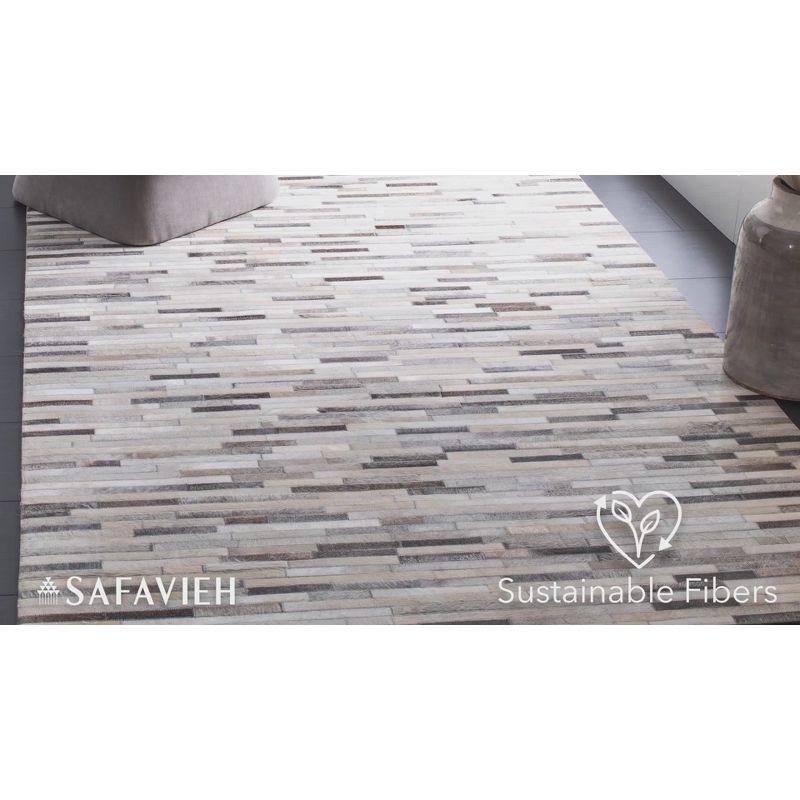 Studio Leather STL809 Hand Woven Runner Rug - Ivory/Grey - 2'3"x7' - Safavieh.