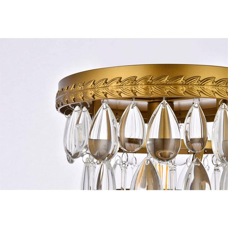 Elegant Lighting Nordic 1 light brass flush mount